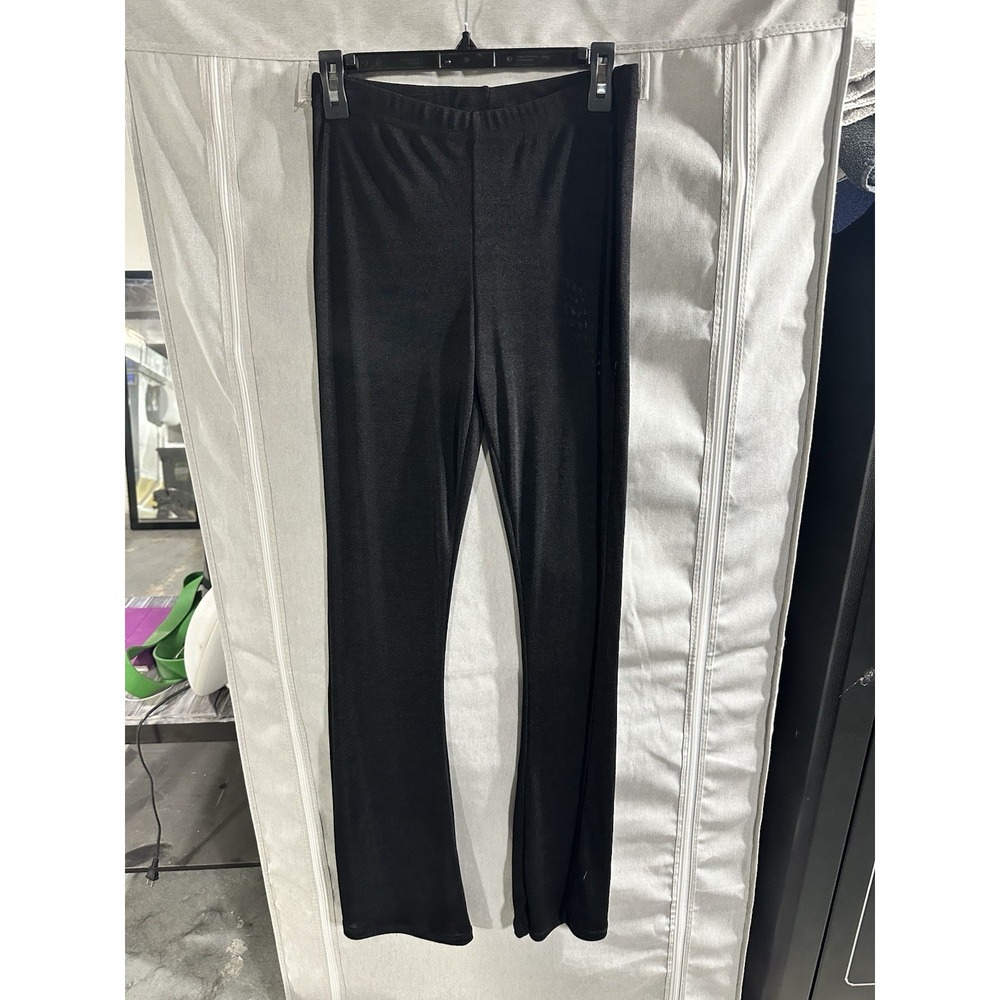 Noisy May Sheer Black Long Wide Leg Pants Size Medium Pull On Soft